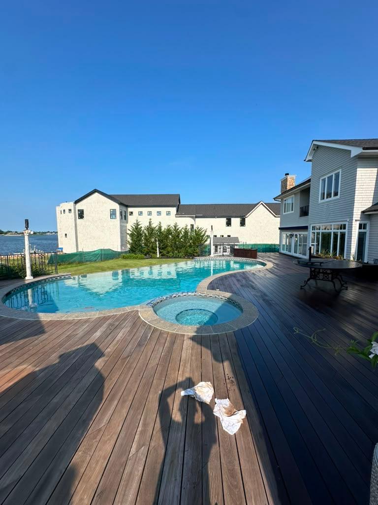 Waterfront Deck Refinish — Sanding & Refinishing in Bristol, PA
