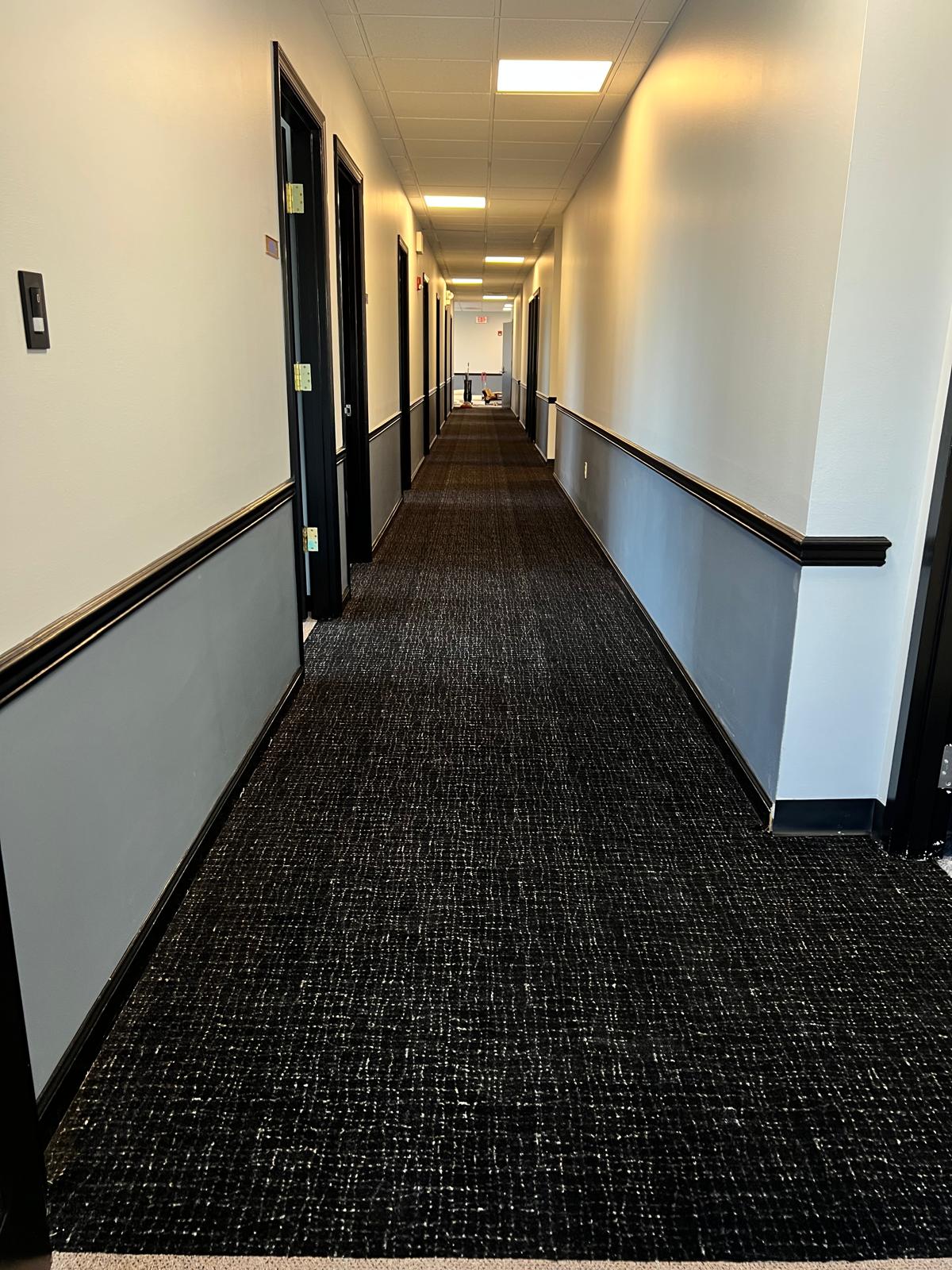 Office Corridor Replacement — Carpet Installation in Trevose, PA