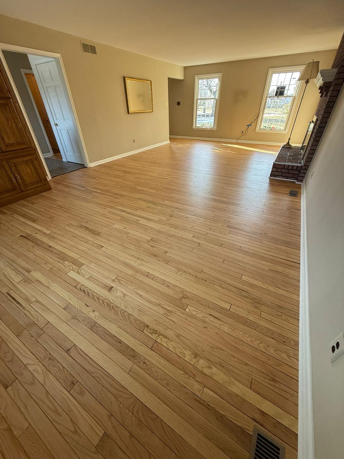 Red Oak Living Room Refinish — Sanding & Refinishing in Levittown, PA